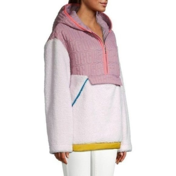 UGG Iggy Sherpa Half-Zip Pullover in Pink Salt - Large NWT - Picture 3 of 12